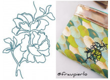 Stickdatei - Garden Flowers Lineart 5 Pfingstrose